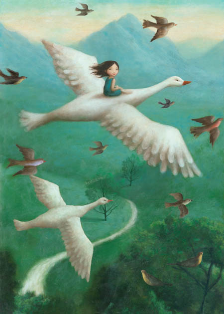PO63 - Mountain Swan Flight Greeting Card by Stephen Mackey PO63 - Mountain Swan Flight Greeting Card by Stephen Mackey